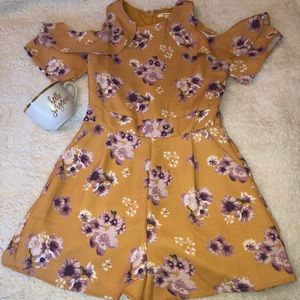 Floral Cold Shoulder Romper